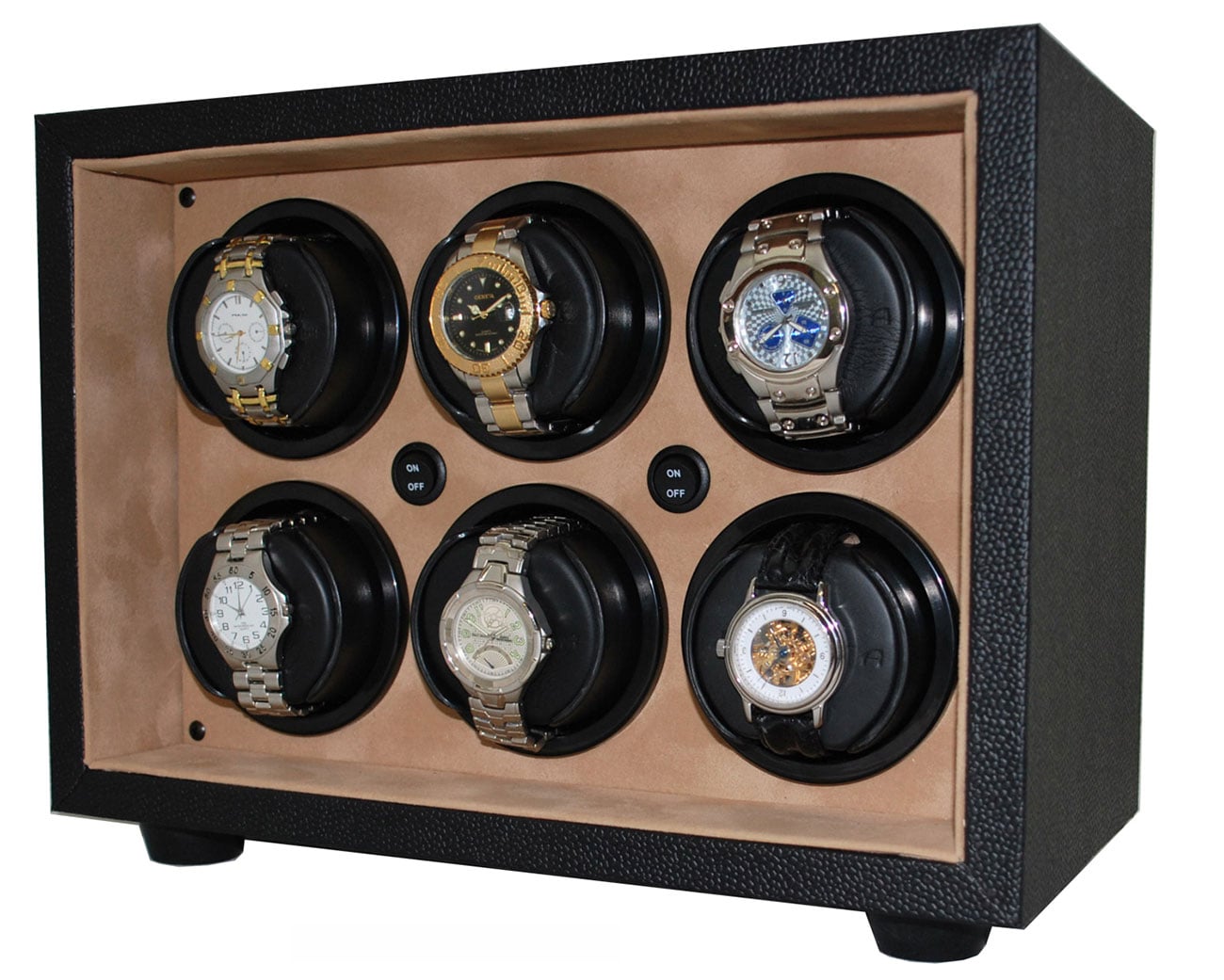 Orbita InSafe Six Black Leather Watch Winder