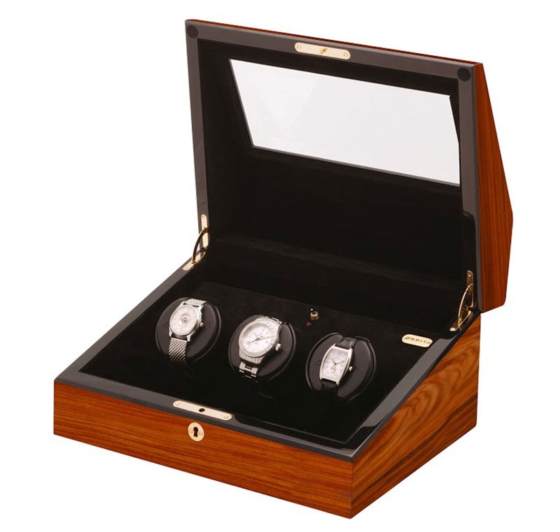 Orbita Siena Three Teak Rotorwind Watch Winder