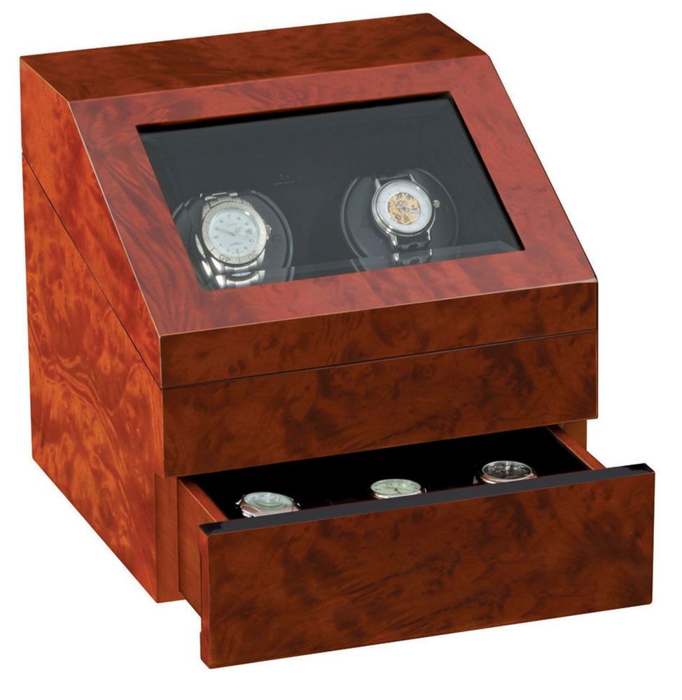 Orbita Siena Two Executive Burl Rotorwind Watch Winder