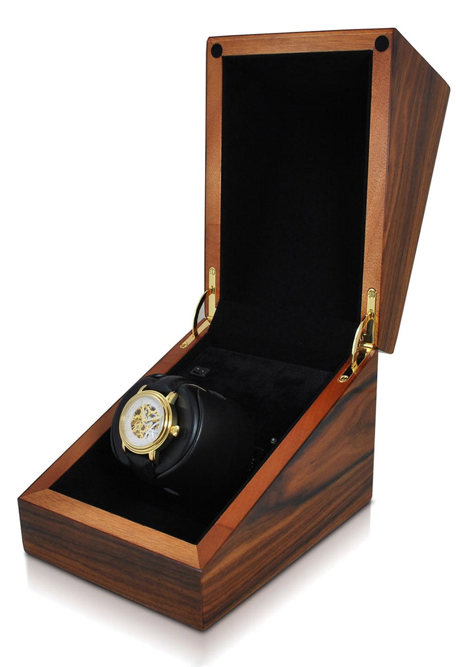 Orbita Sparta One Deluxe Lithium Teak Rotorwind Watch Winder