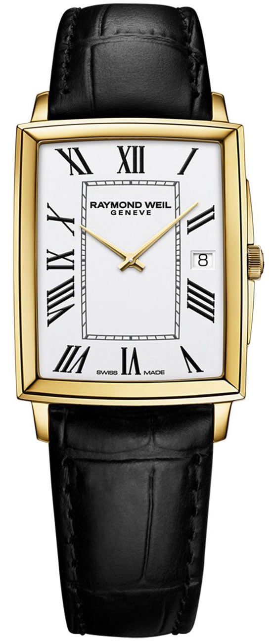 Raymond Weil Toccata Wht Dial Blk Leather Watch 5425PC00300