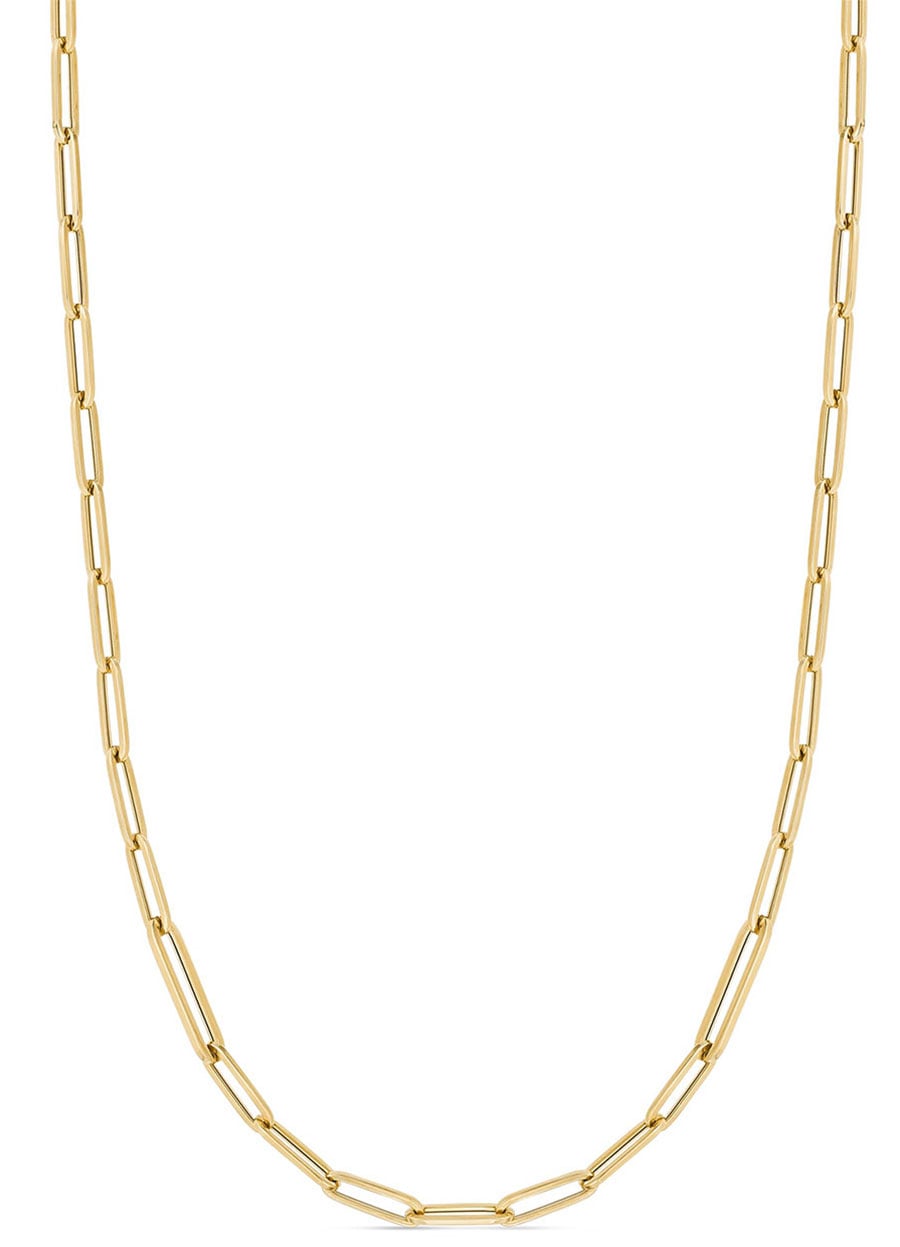 Roberto Coin 18K Yellow Gold Designer Gold 17 Paperclip Link Chain Necklace