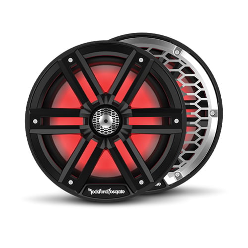 Rockford Fosgate M2 8" Color Optix Black Marine 2-Way Speakers (Pair)