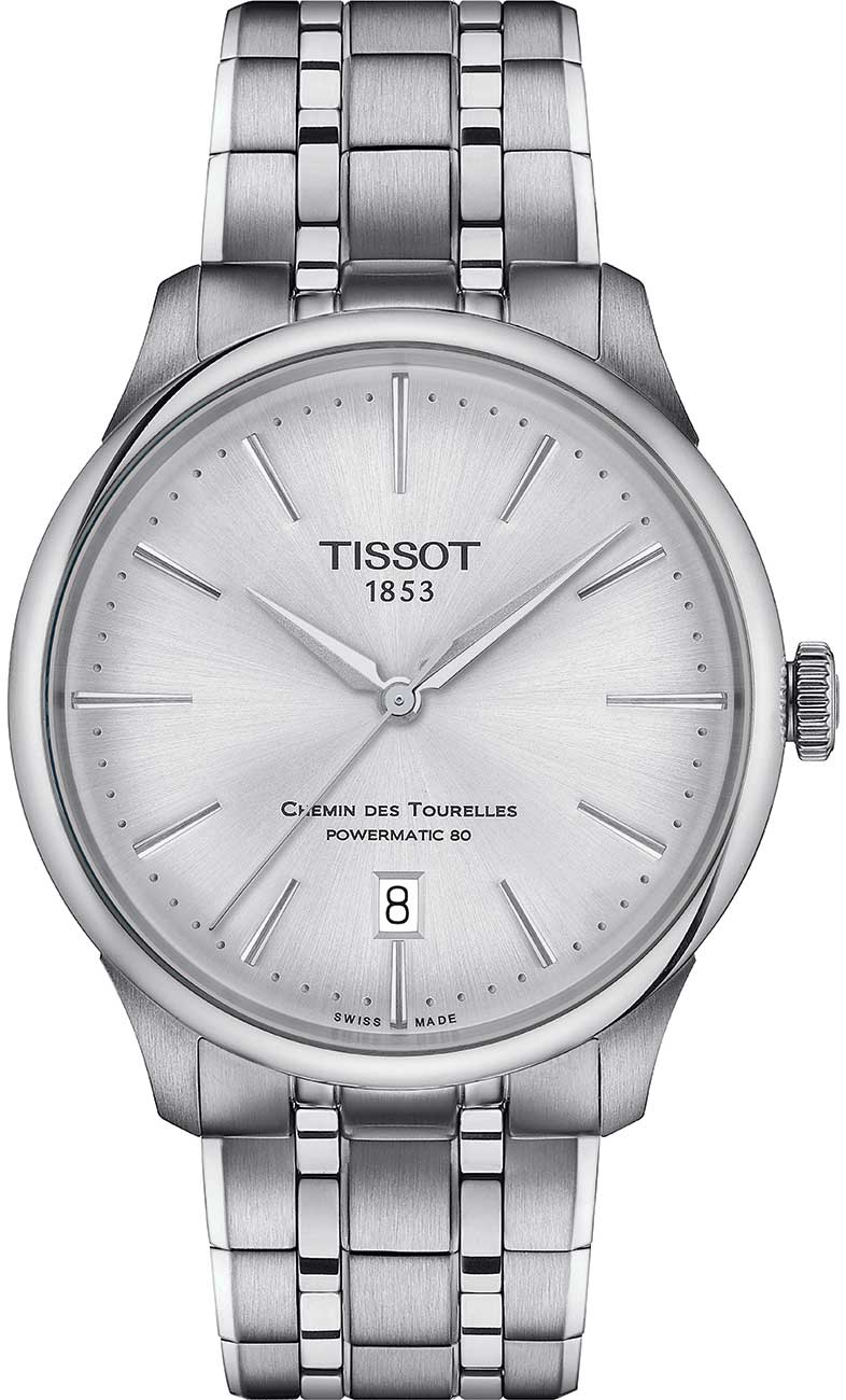Tissot Chemin Des Tourelles Silver Dial SS Watch T1398071103100