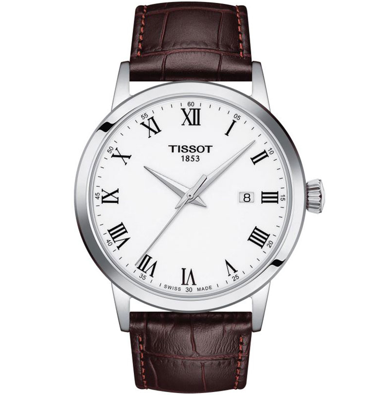 Tissot Classic Dream White Dial Leather Strap Men's Watch T129.410.16.013.00 T129.410.16.013.00