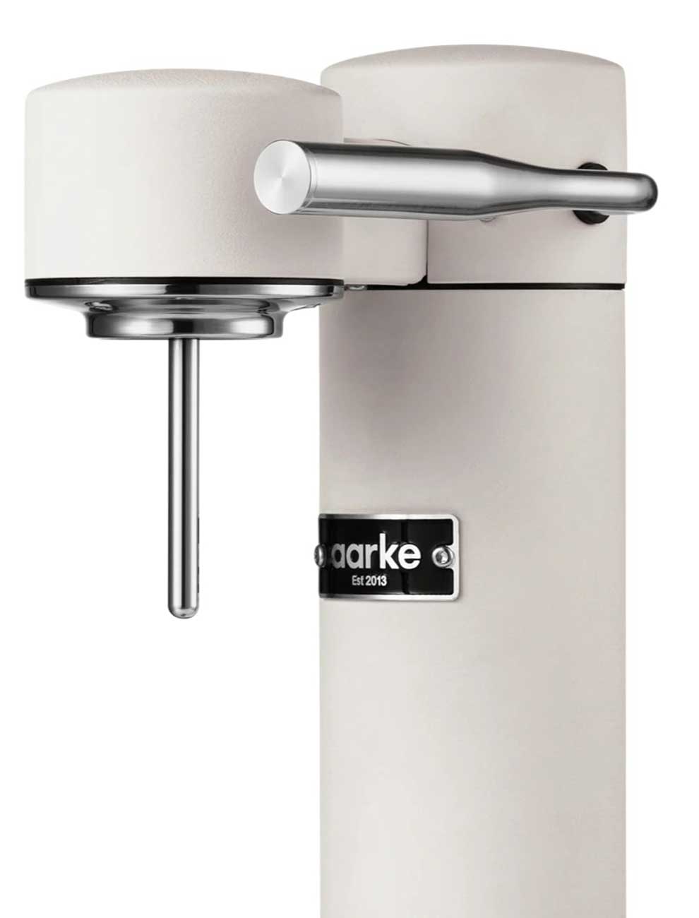 AARKE Water Carbonator III in Matte White with Steel Nozzle
