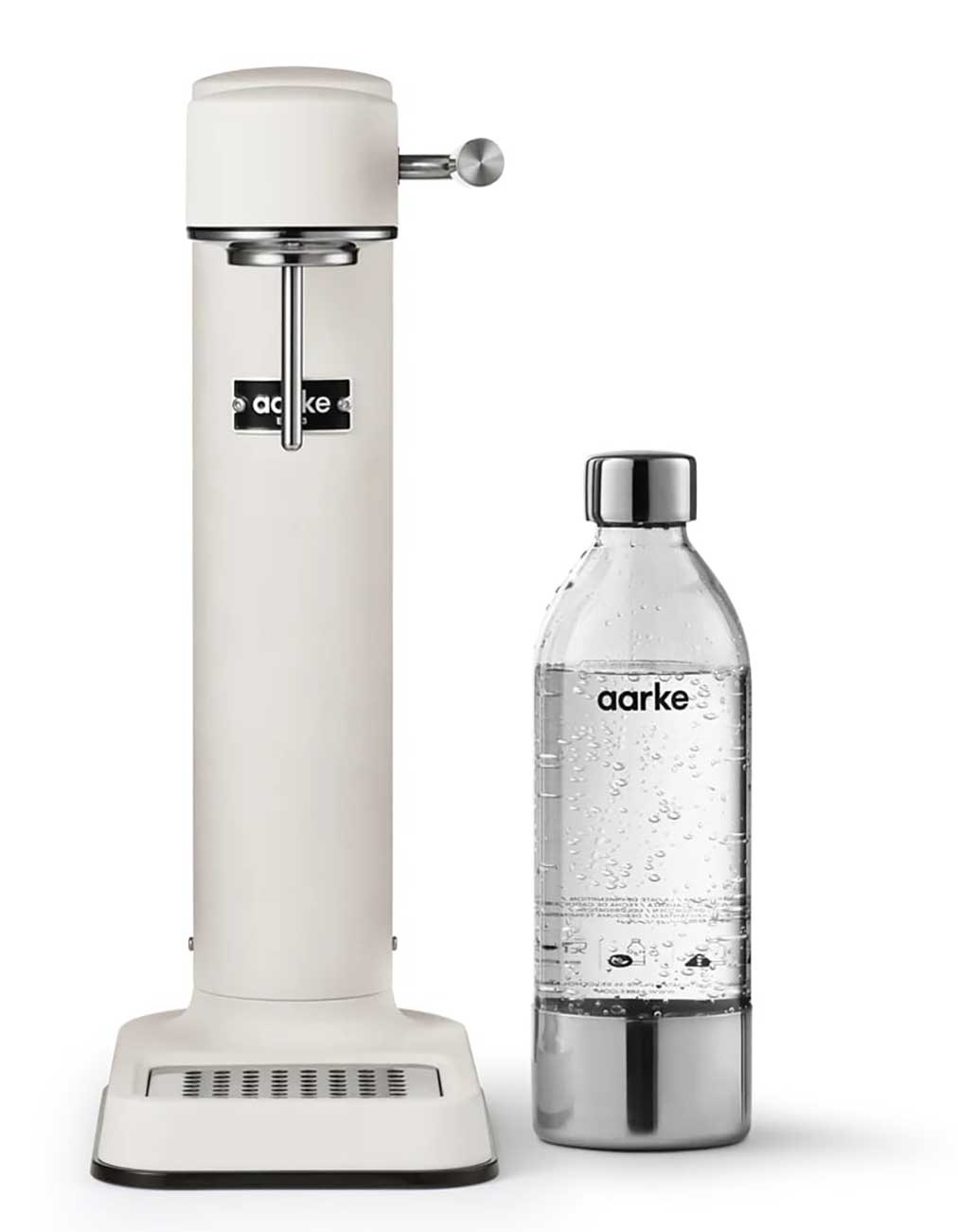 AARKE Water Carbonator III in Matte White with Steel Nozzle