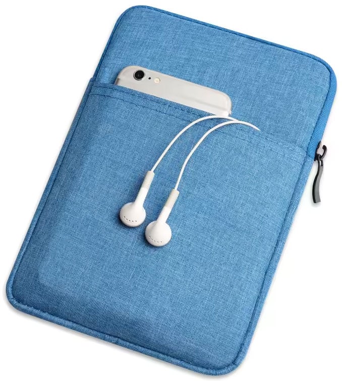 Abt 11" Canvas Tablet Sleeve Case Travel for iPad Pro 11-Inch and Air 1/2 in Blue