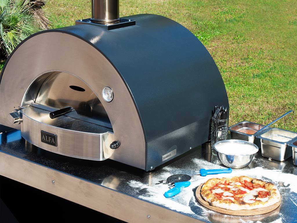 Alfa Classico 2 Pizze NG Oven In Ardesia Grey - FXCL-2P-MGRA-U
