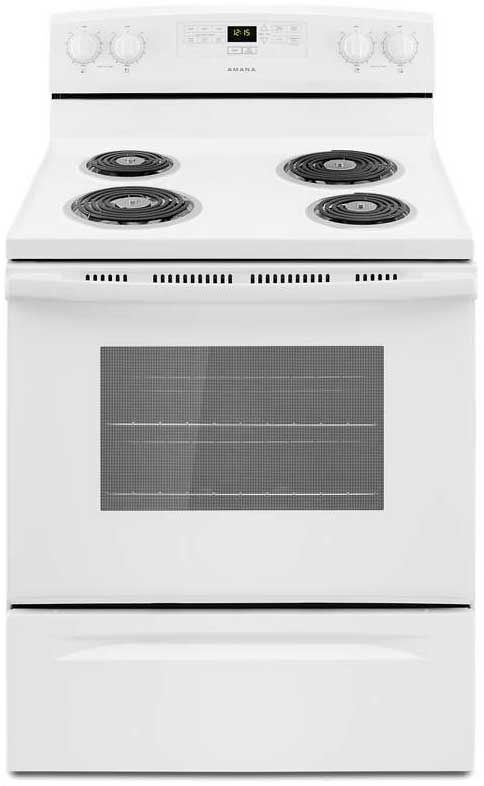 Amana 4.8 Cu. Ft. Electric Range With Bake Assist Temps 30-Inch Wide in White