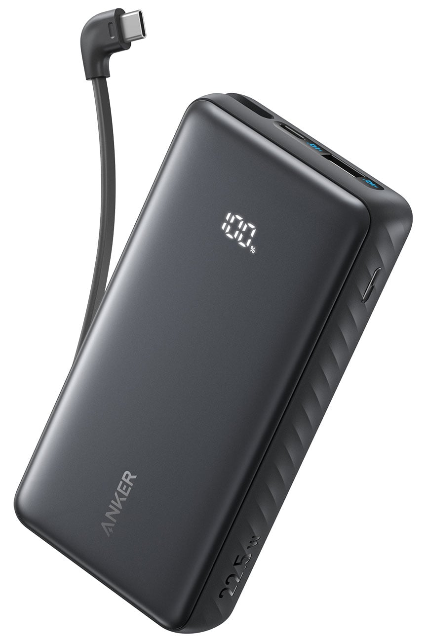 Anker Zolo Power Bank (10,000mAh, Built-In USB-C Cable) - A110DH11-1
