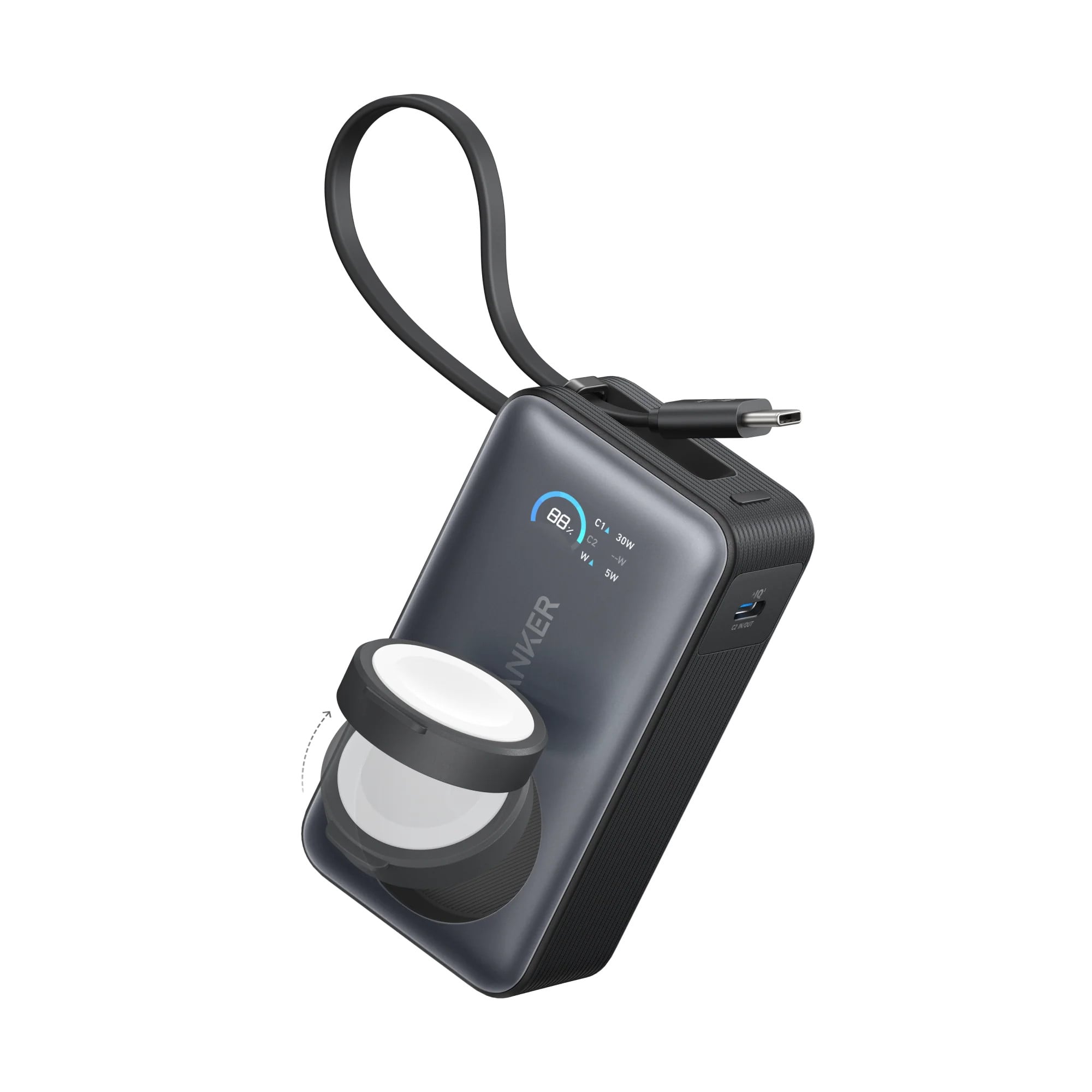 Anker MagGo 10K 35W Apple Watch Power Bank in Black