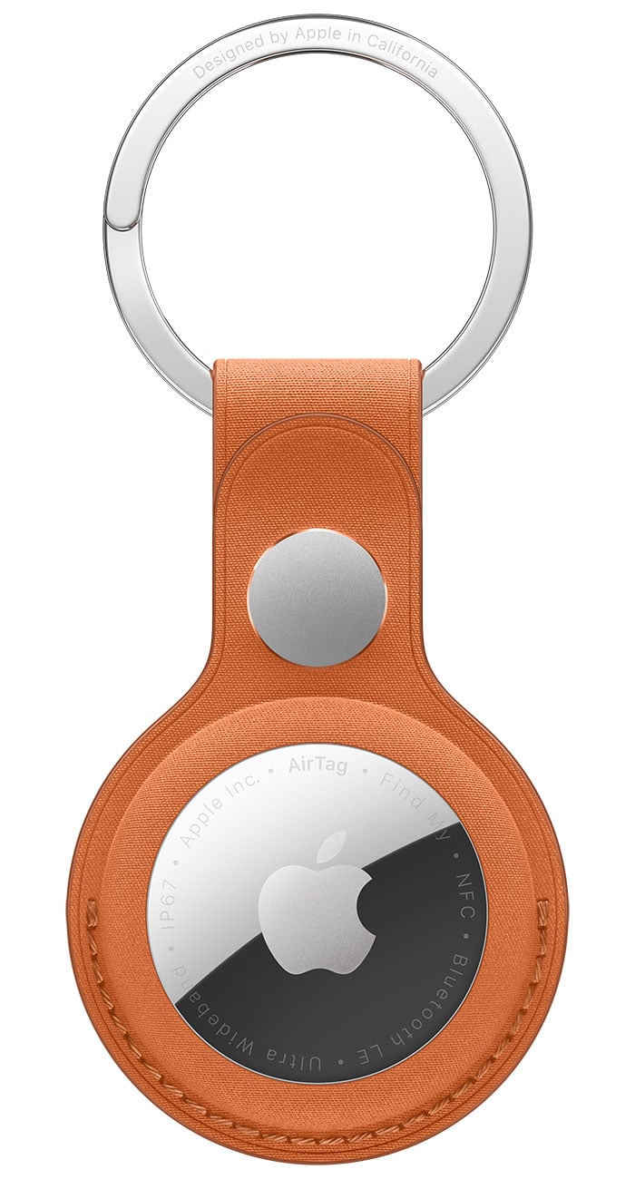 Apple AirTag FineWoven Key Ring in Fox Orange - MGFY4ZM/A