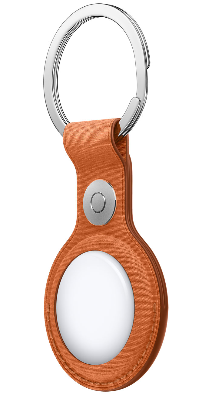 Apple AirTag FineWoven Key Ring in Fox Orange - MGFY4ZM/A
