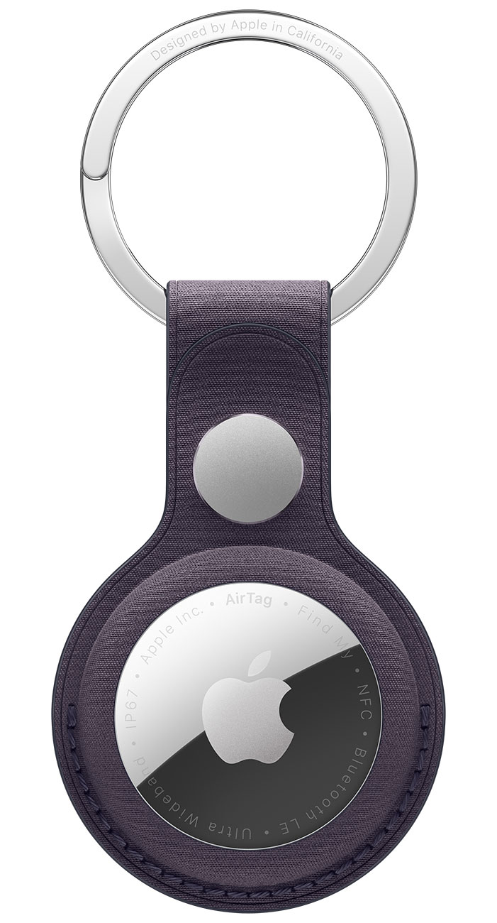 Apple AirTag FineWoven Key Ring in Midnight Purple - MGG04ZM/A