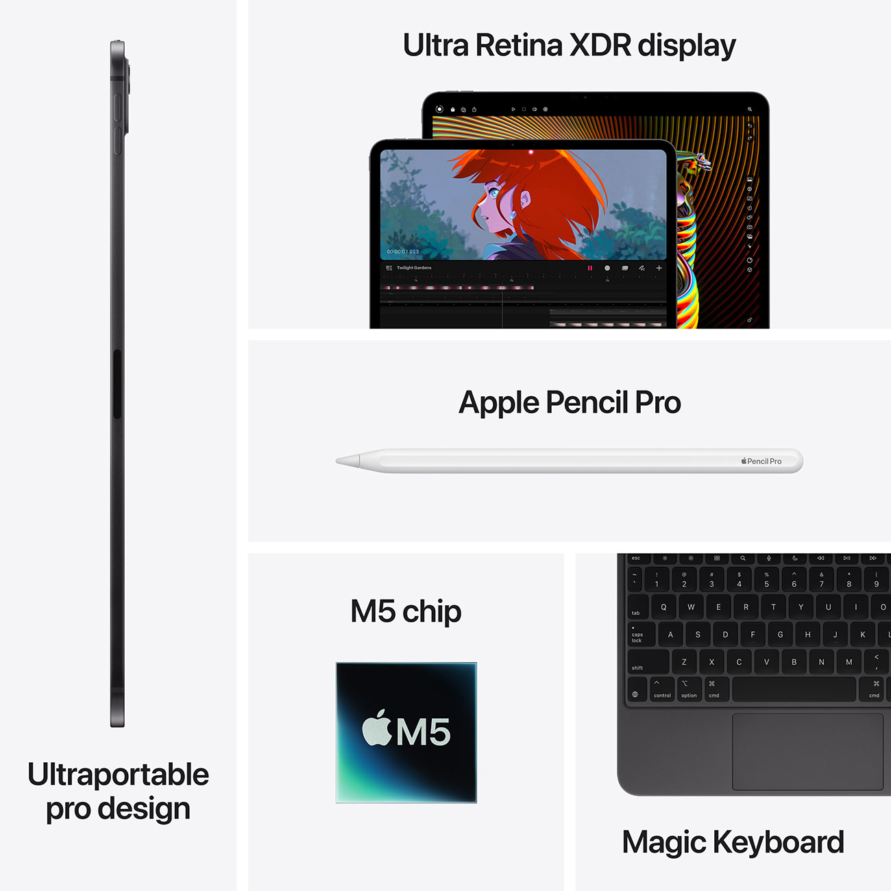 Apple iPad Pro (M5) ➕Apple Pencil Pro Apple iPad Pro M5 13-Inch 256GB Wi-Fi Space Black - MDYJ4LL/A