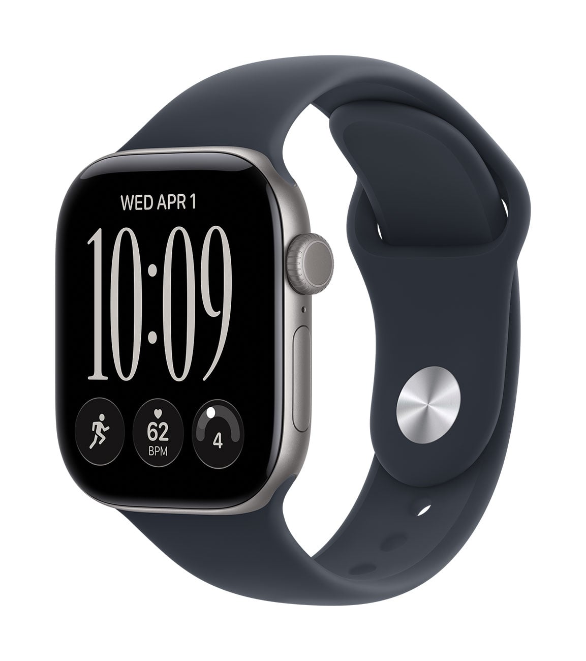 Apple Watch Series 12 GPS + Cellular 42mm Space Gray Aluminum Case with Navy Blue Sport Band - M/L | Smartwatch