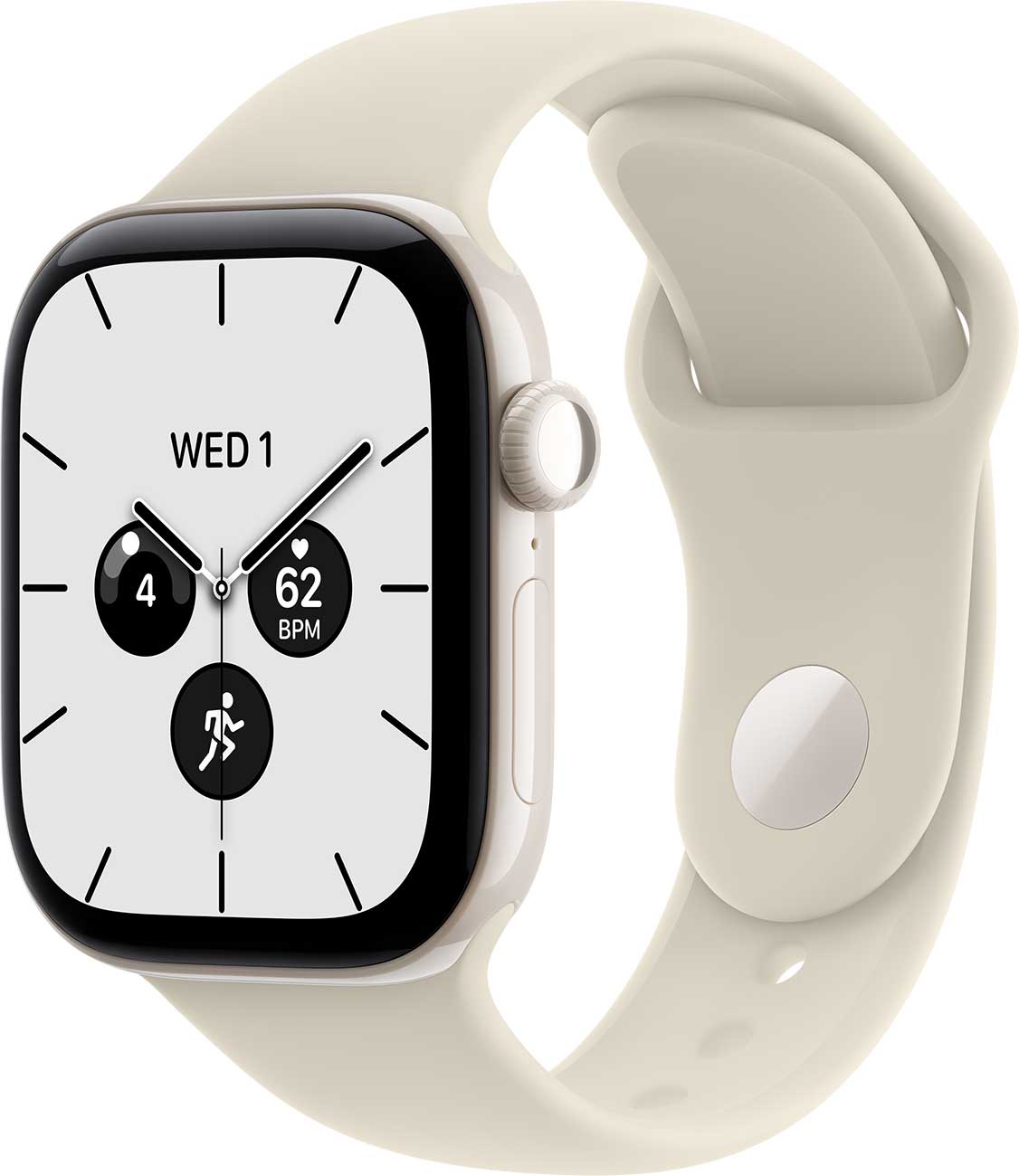 Apple Watch Series 12 GPS + Cellular 42mm Pearl White Ceramic Case with Sand Sport Band - M/L | Smartwatch