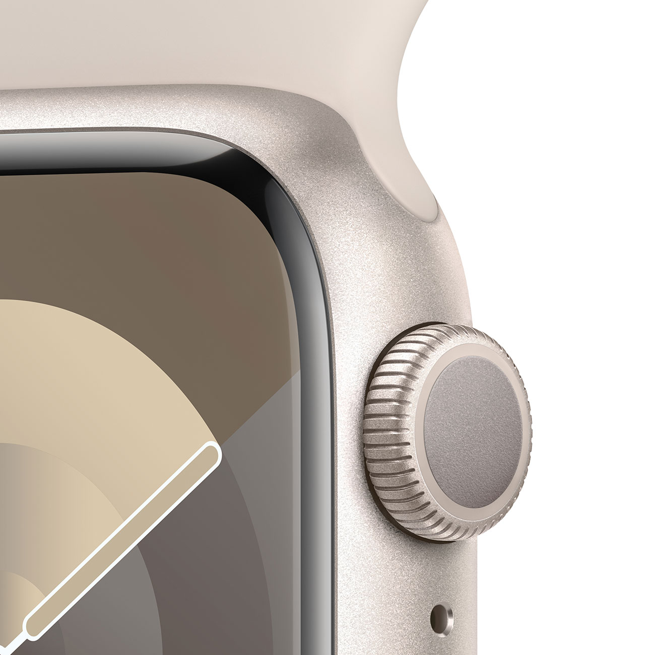 Apple Watch Series 9 GPS 41mm Starlight Case M/L Band - MR8U3LW/A