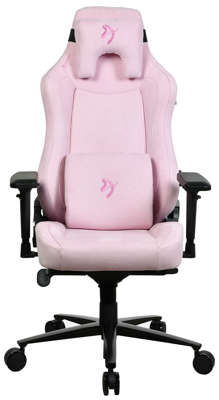 Arozzi Vernazza Supersoft Fabric Ergonomic Swivel Racing Gaming Chair, Pink (VERNAZZA-SPSF-PNK) | Quill