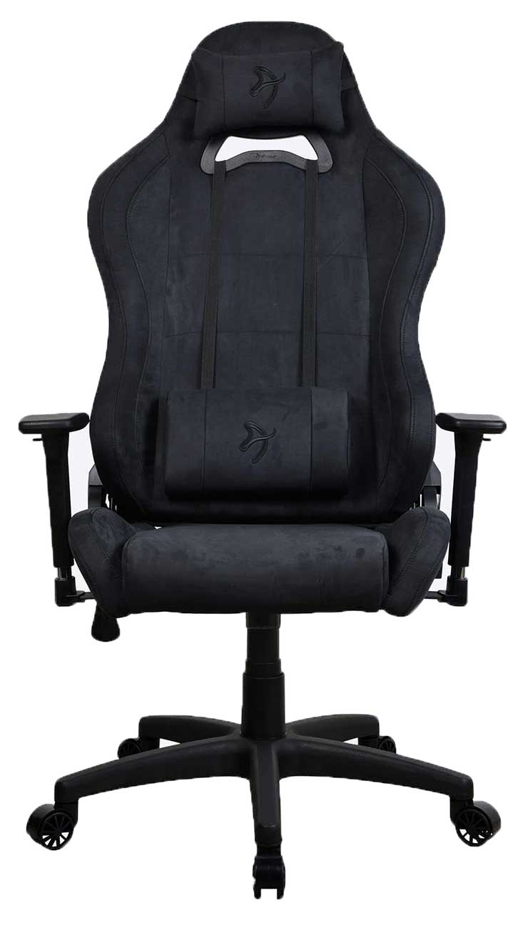 Arozzi Torretta Supersoft Microfiber Ergonomic Swivel Racing Gaming Chair, Pure Black (TORRETTA-SPSF | Quill