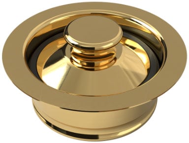 Aspect Drain Disposal Flange with Stopper in Polished Brass