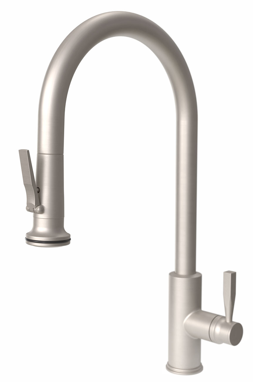 Aspect Lurano Pulldown Faucet with Lever Sprayer in Satin Nickel