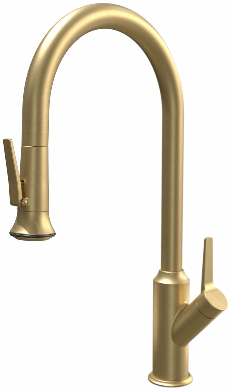 Aspect Macari Pulldown Faucet Lever Sprayer&#xA0;in Chardonnay