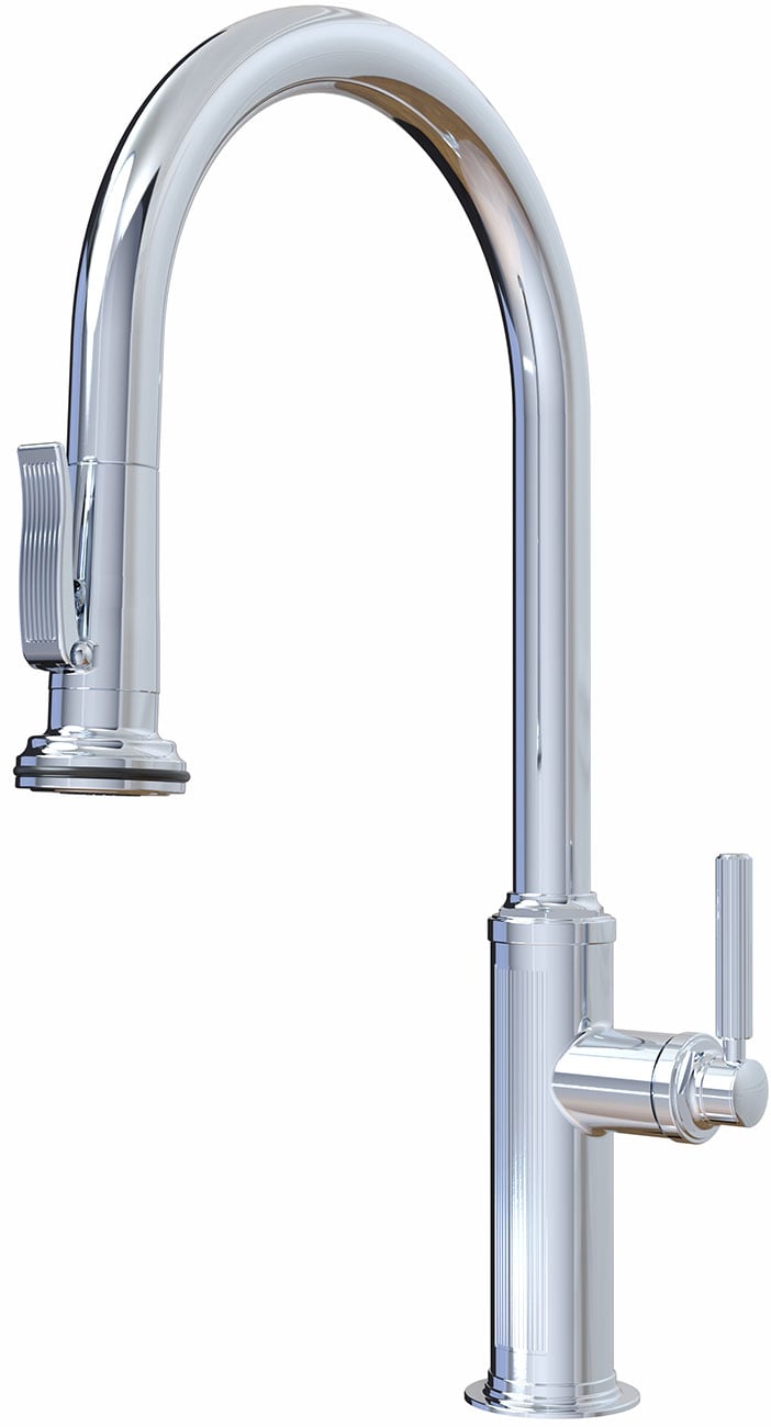 Aspect Stresa Pulldown Faucet Lever Sprayer in Chrome