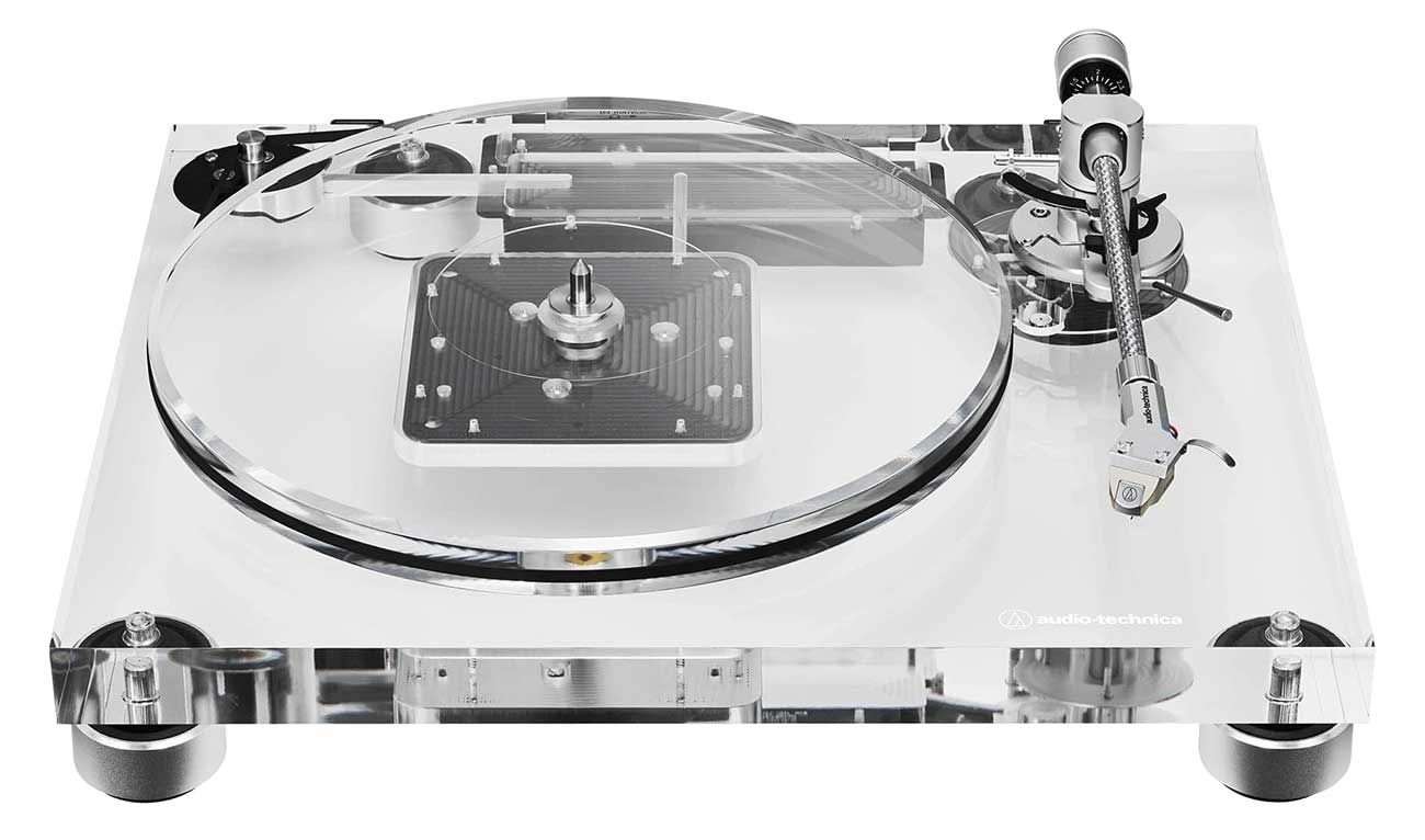 Audio-Technica Fully Manual Belt-Drive Turntable in Transparent Acrylic