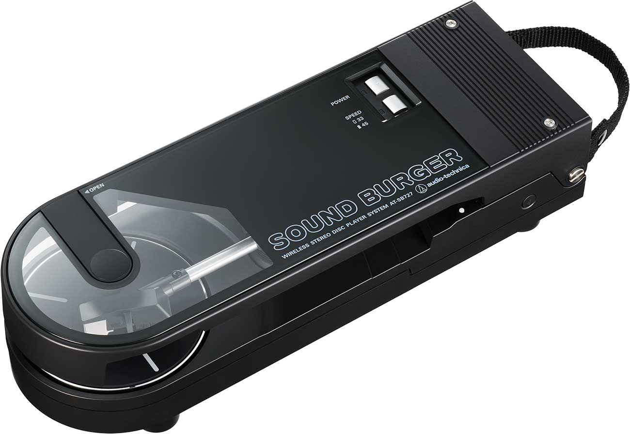 Audio-Technica Sound Burger Portable Bluetooth Turntable in Black
