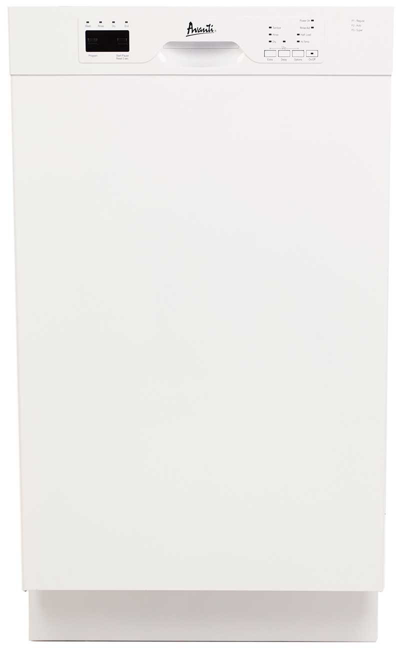 Avanti 18" White BuiltIn Dishwasher DWF18V0W Abt