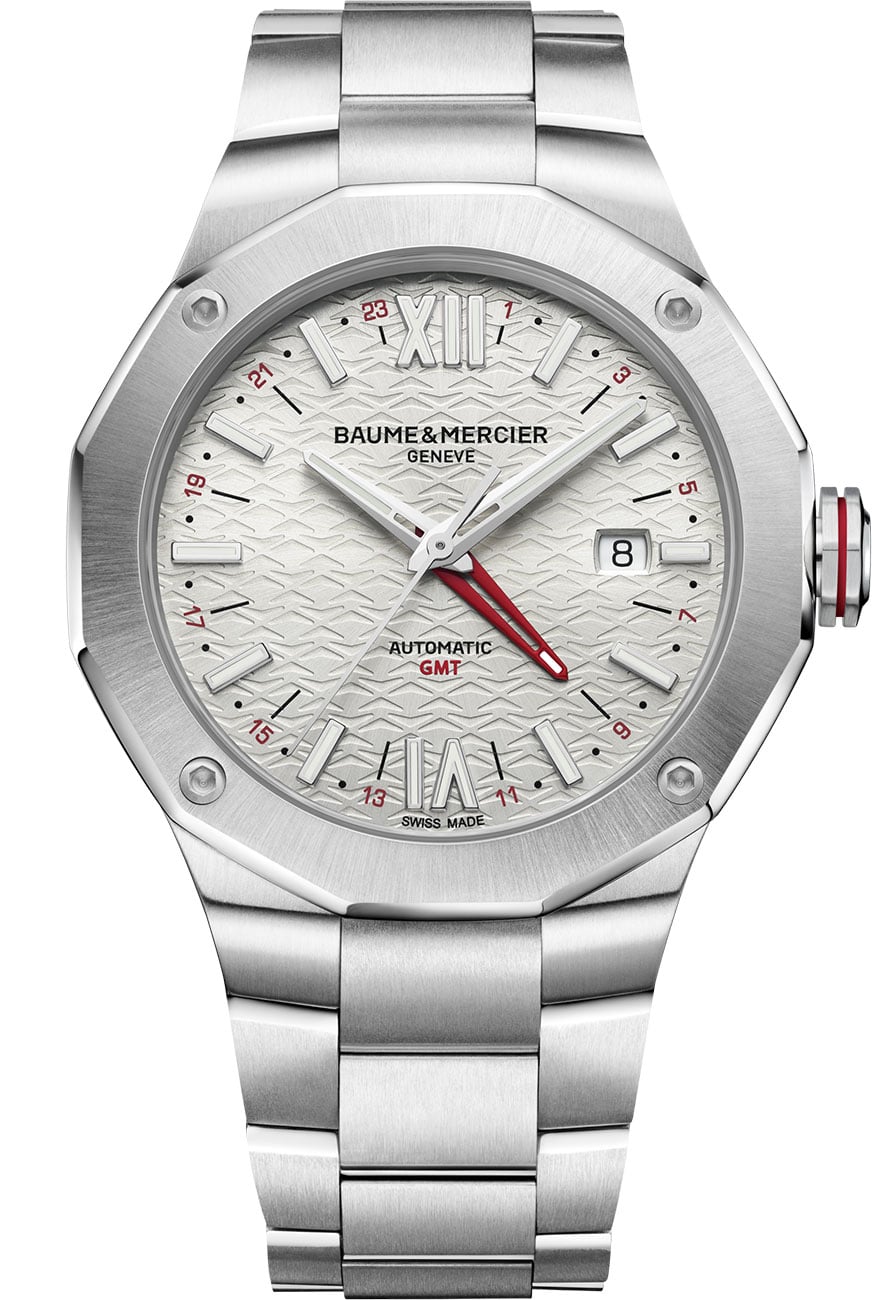 Baume & Mercier Riviera GMT Automatic 42mm Silver Dial Stainless Steel Men's Watch 10658 M0A10658