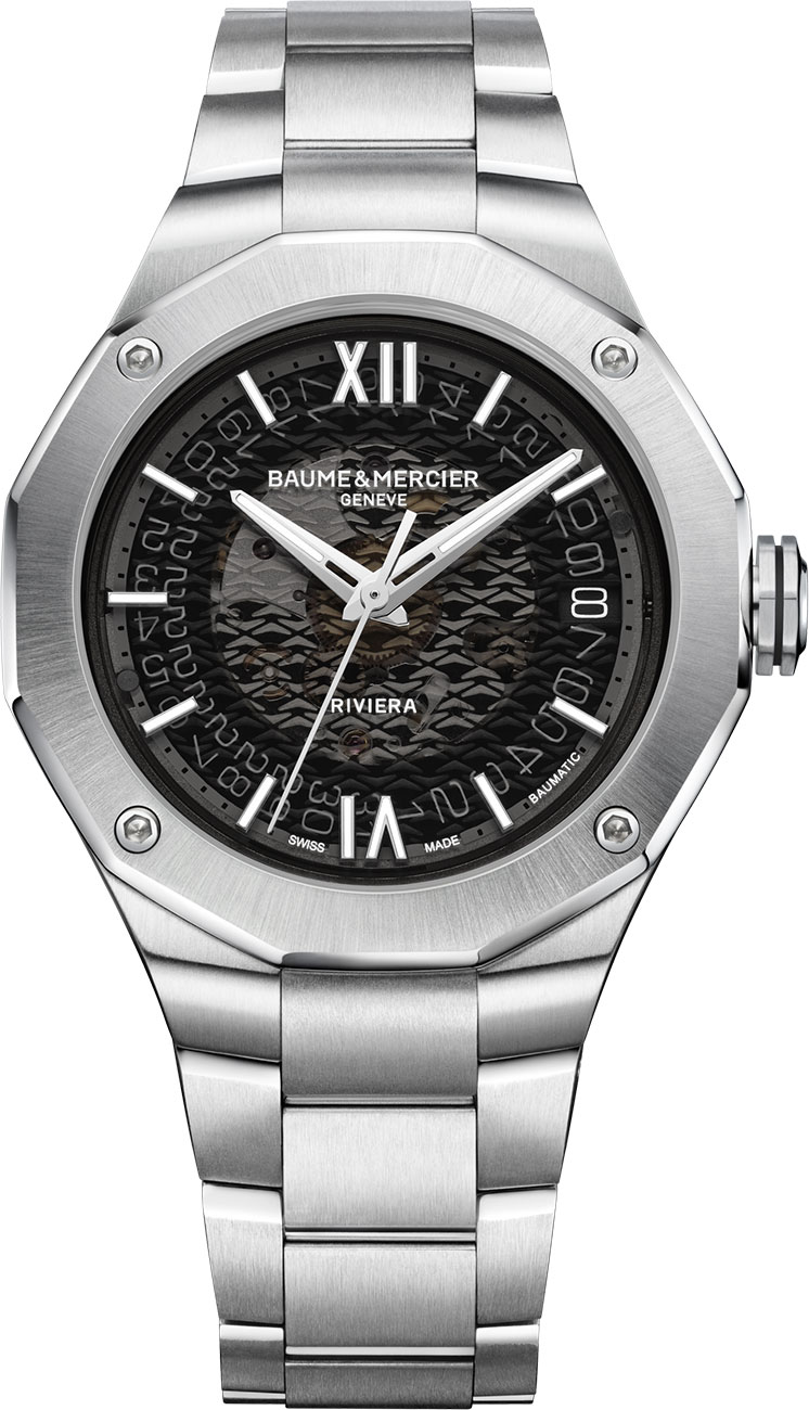 Baume & Mercier Riviera 39mm Smokey Grey Dial Stainless Steel Men's Watch 10715 M0A10715