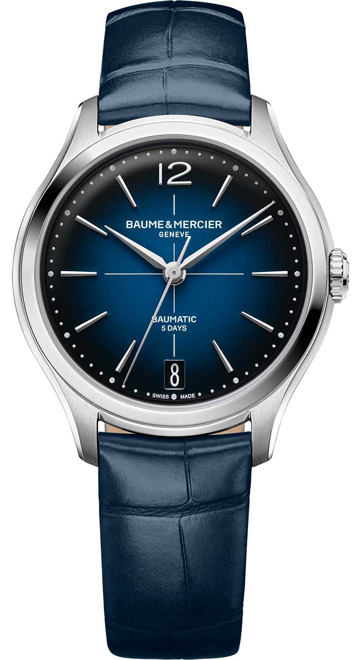 Baume Mercier Clifton Watch 34mm with Blue Dial