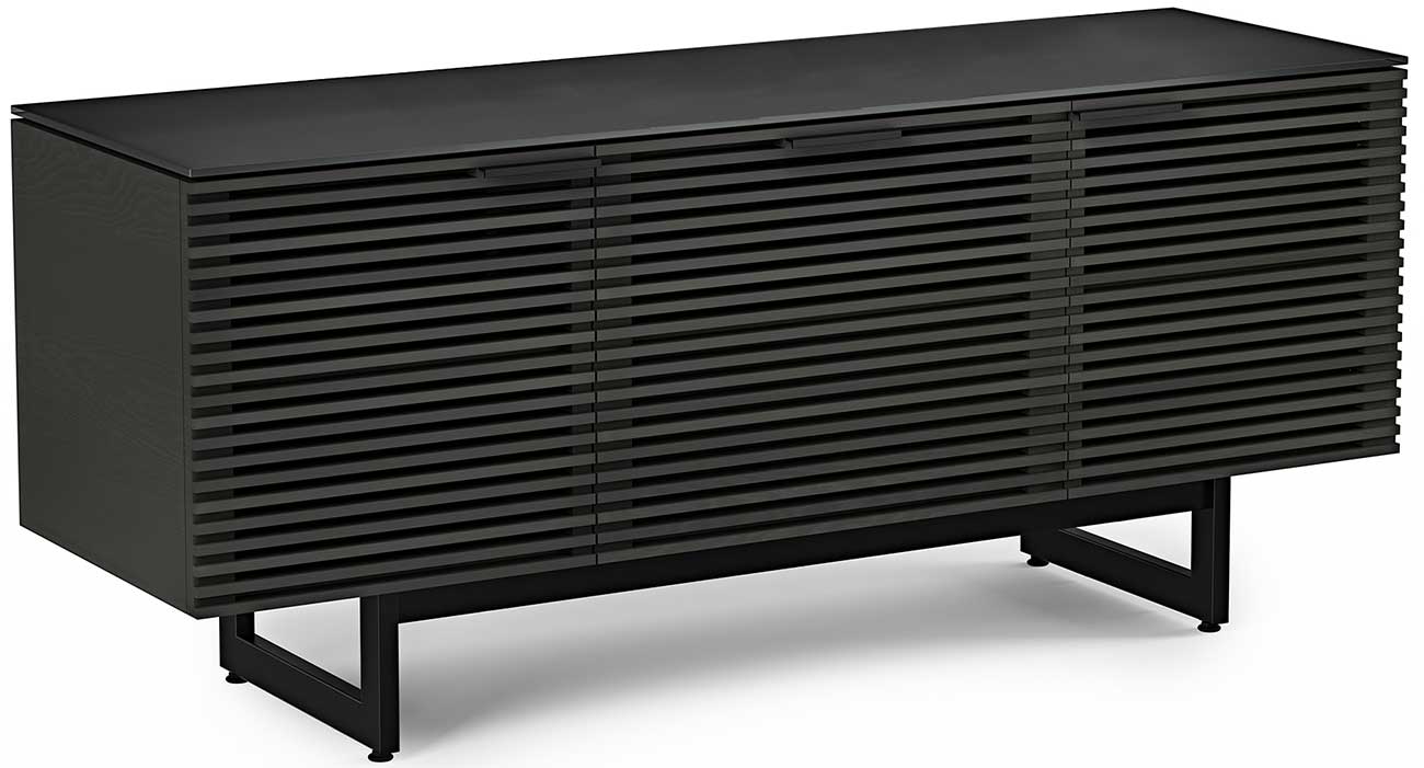 BDI CORRIDOR 8177 Charcoal Stained Ash TV Console | Abt