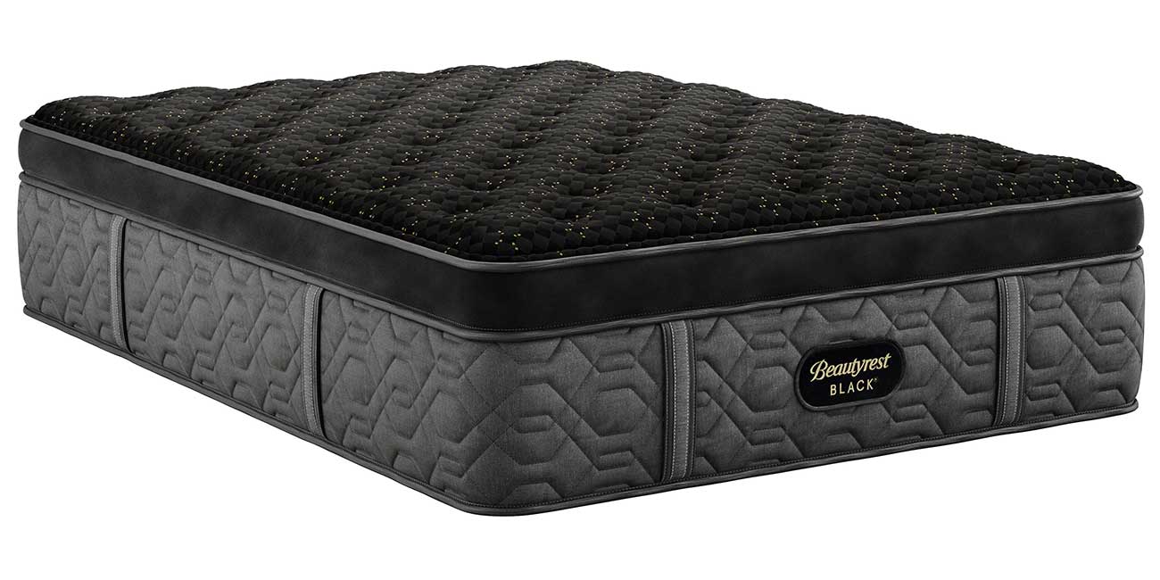 Beautyrest Black Series Four 17.25" Plush Summit Pillow Top - Mattress Only, One Size, Black