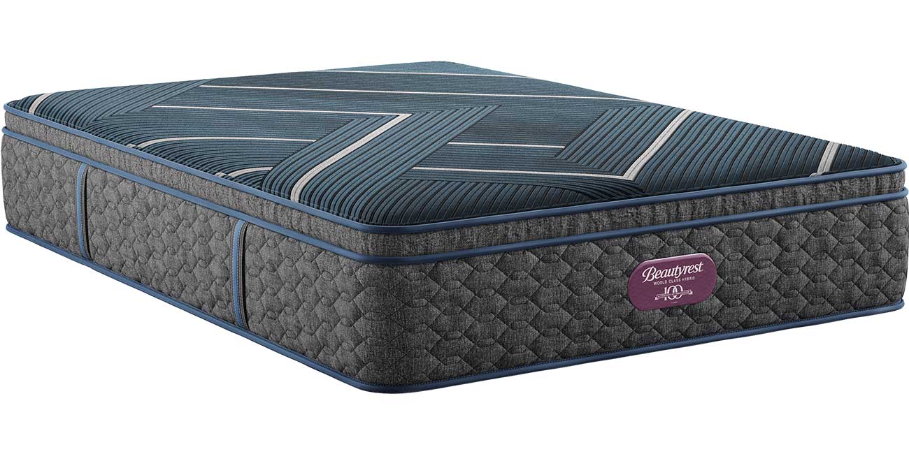 Beautyrest World Class Level Four 14" Medium Pillow top - Mattress Only, One Size, Gray