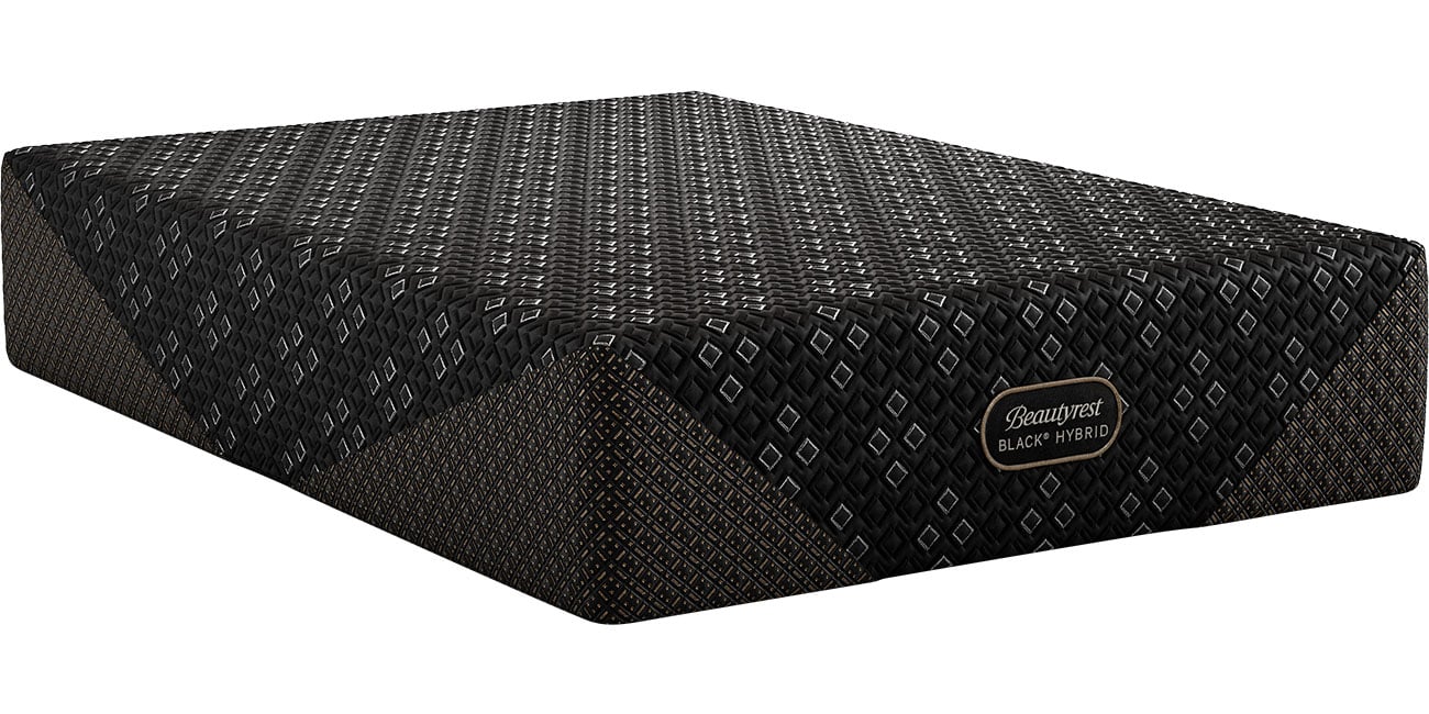 Beautyrest Hybrid Series Three Xcs 14.5" Medium Smooth Top Mattress Set, King - Black