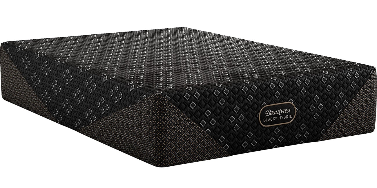 Beautyrest Hybrid Series Three Xcs 14.5" Plush Smooth Top Mattress Set, Split California King - Black