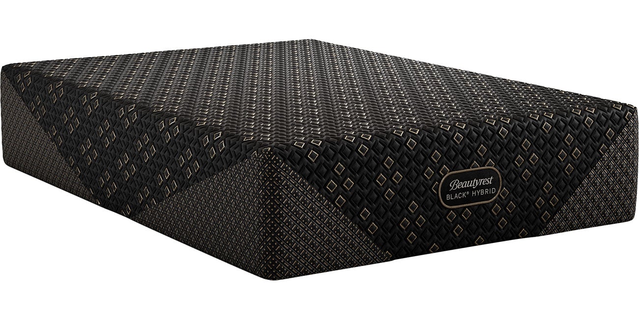 Beautyrest Black Hybrid Series Four Xcs 15" Medium Smooth Top Mattress Set, Queen Split - Black