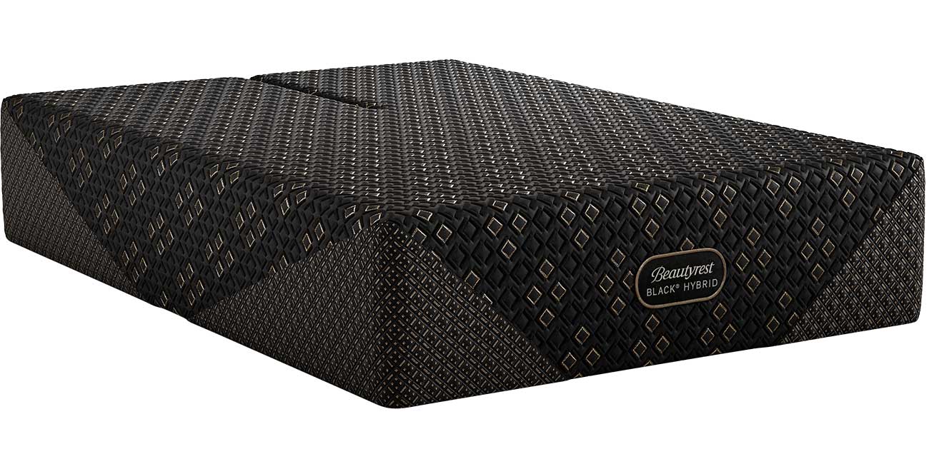 Beautyrest Hybrid Series Four Xcs 15" Medium Smooth Top Mattress Set, Split Head Queen - Black