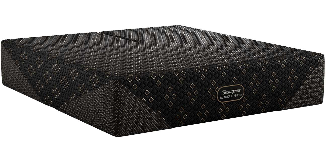 Beautyrest Hybrid Series Four Xcs 15" Medium Smooth Top Mattress Set, Split Head King - Black