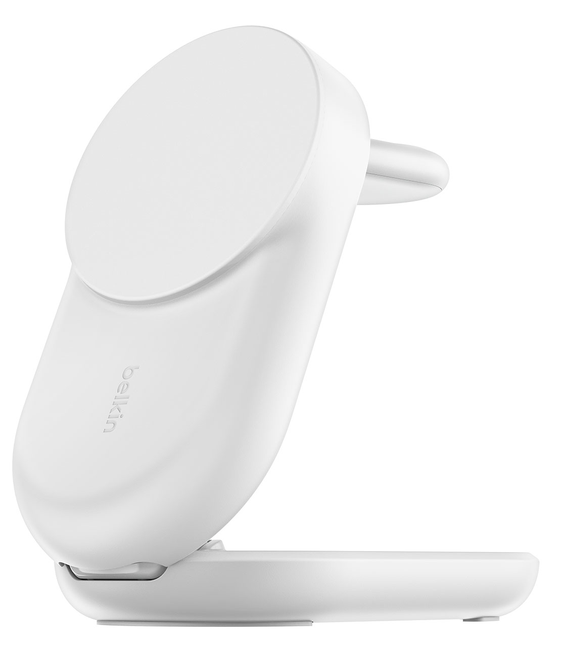 Belkin UltraCharge 3-in-1 Round Foldable Magnetic Charger with Qi2 25W in White
