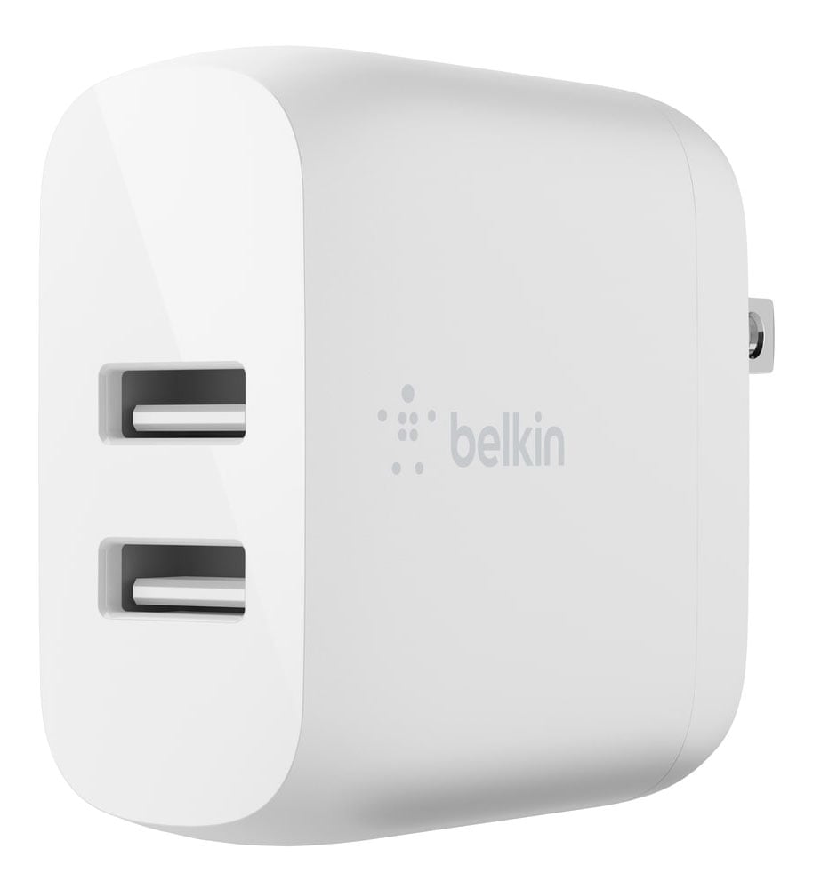 Belkin BoostCharge Dual USB-A Wall Charger 24W in White