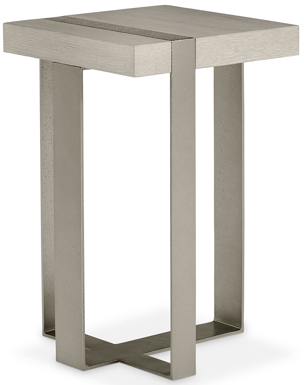 Bernhardt Tempo Accent Table in Larza | Satin Nickel