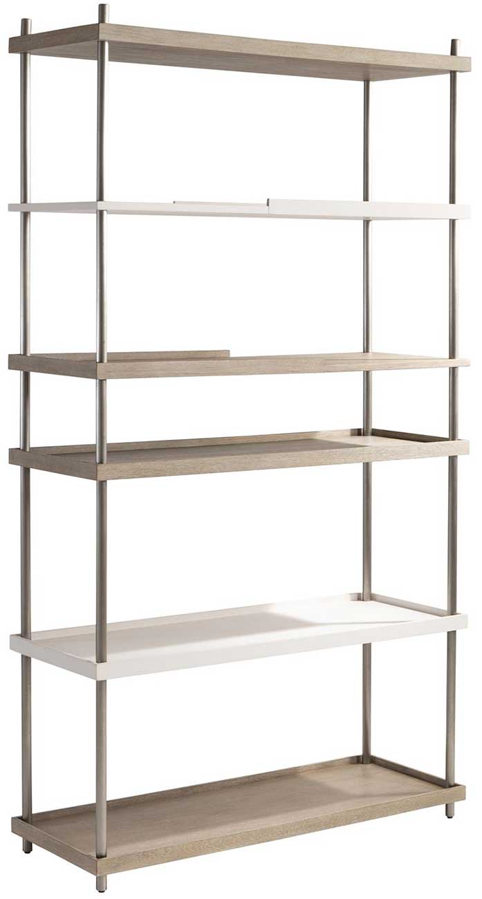 Bernhardt Anax Etagere in Crema and Graphite