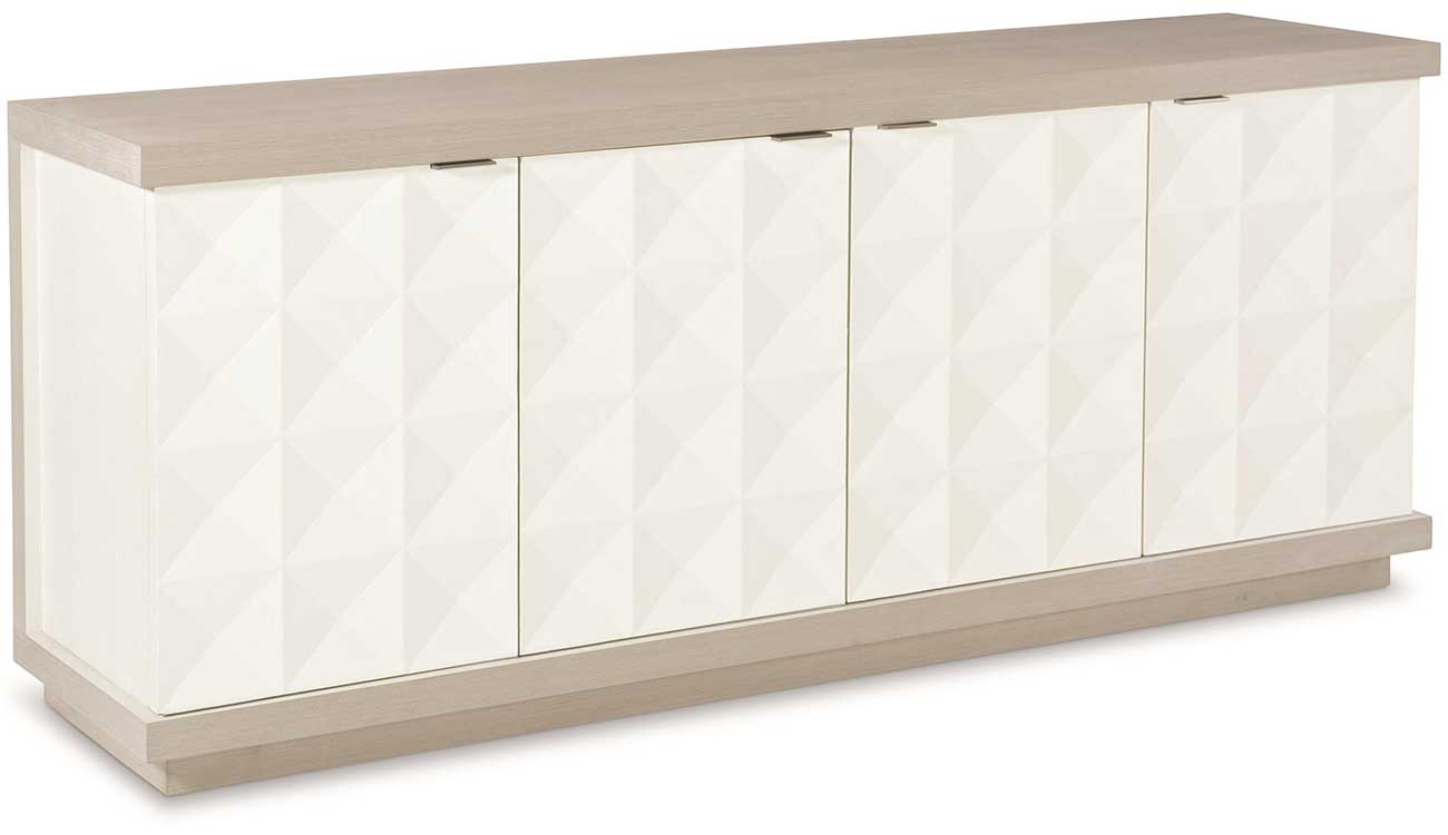 Bernhardt Axiom Buffet in Linear Grey | Linear White | White Linen