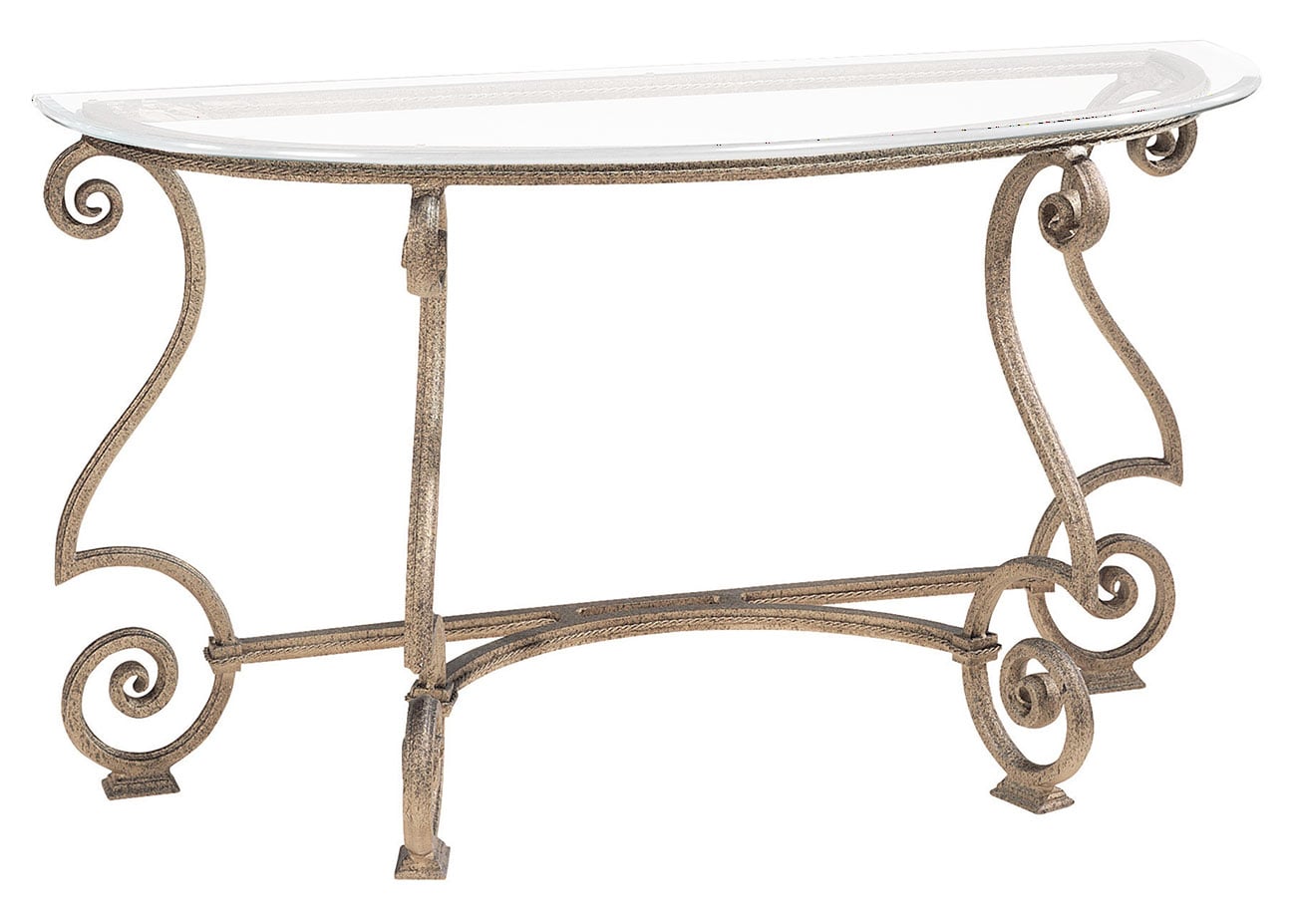 Bernhardt Solano Console Table Base in Aged Bronze