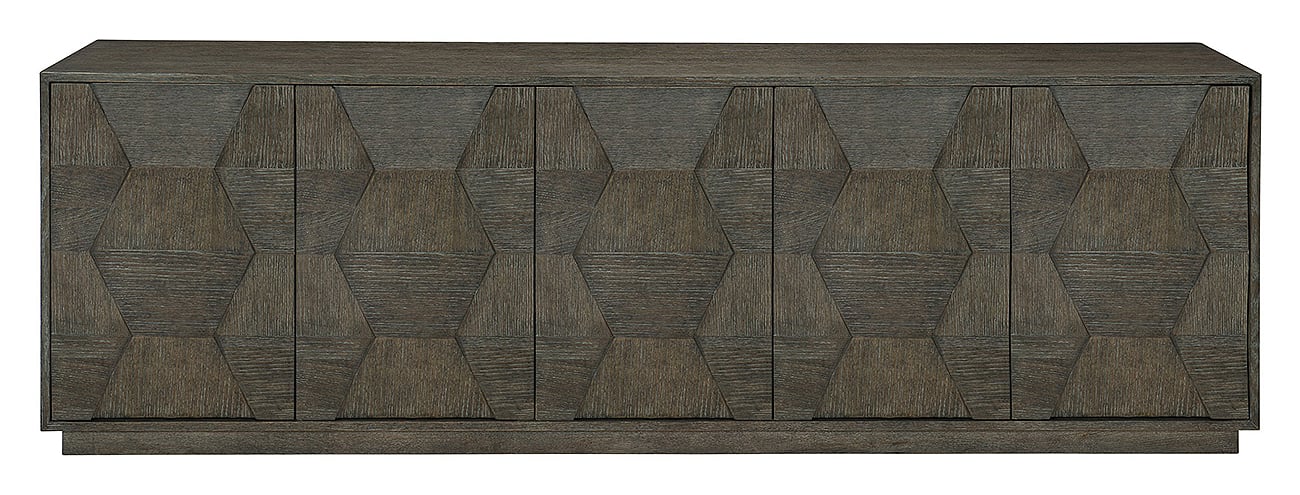 Bernhardt Linea Cerused Charcoal Entertainment Console